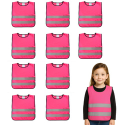 Kamizelka odblaskowa ostrzegawcza dla dzieci przedszkolaków 42x45cm 10szt