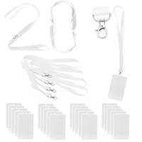 Identyfikator pionowy holder A7 kieszonka 81x110mm +smycz x20kpl