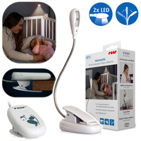 Lampka nocna LED baterie czytania z klipsem REER