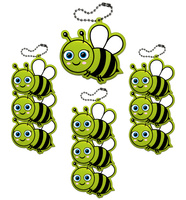 10szt Brelok breloczek gadżet odblaskowy odblask zawieszka pszczoła