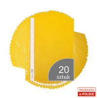 Skoroszyt A4 PVC wpinany twardy zawieszany 20szt 