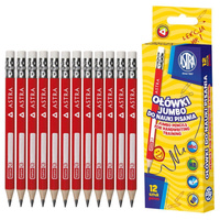 Ołówek trójkątny gruby nauki pisania ASTRA 12szt