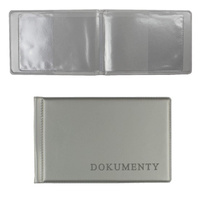 Okładka na dokumenty mała, 6 kieszeni, 7 x 11 cm.