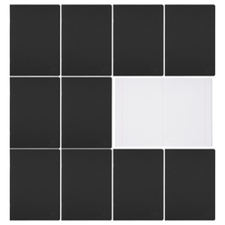 Zeszyt A5 60k kratka Rainbow czarny 10szt HERLITZ