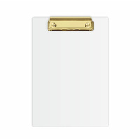 Deska z klipem A5 podkładka PVC do papieru clipboard złoty klip BIURFOL