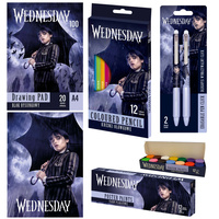 Wyprawka szkolna zestaw do szkoły farby kredki teczka 5el. Wednesday ASTRA