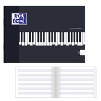 Poziomy zeszyt A5 16k muzyki nut pięciolinia przedmiotowy soft touch OXFORD