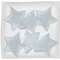 Gwiazdka plastikowa przezrocz 105mm 6szt CRAFT-FUN