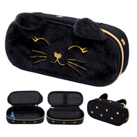 Piórnik kosmetyczka etui usztywniany z klapką plusz Fluffy Kitty AC6 ASTRA