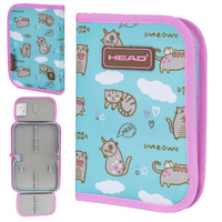 Piórnik pojedynczy dwuklapkowy bez wyposażenia kotki Meow AC1 HEAD