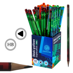 Zestaw ołówek HB trójkątny grafitowy  Minecraft Pixel One ASTRA 48szt