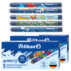 Naboje wkłady pióra wiecznego atramentowe długie Griffix 10szt PELIKAN