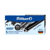 Naboje wkłady pióra wiecznego atramentowe długie 4001 czarne 5szt PELIKAN