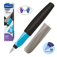 Pióro wieczne Twist nabój prawo/lewo szare czarne Color Blocking PELIKAN