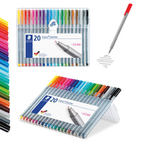 Cienkopisy trójkątne linia 0,3mm w platikowym etui Triplus 20szt STAEDTLER