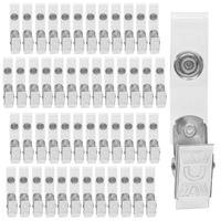 Metalowy klips do identyfikatora żabka z paskiem na zatrzask 100szt