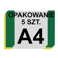 Zestaw okładka A4 na zeszyt książkę przezroczysta krystaliczna 5szt