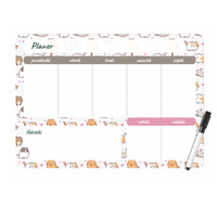 Planer na lodówkę magnetyczny tygodniowy 25x35cm + marker kotki BIURFOL