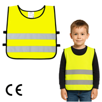 Kamizelka odblaskowa ostrzegawcza żółta dla dzieci przedszkolaków 42x45cm