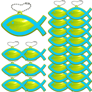 Brelok breloczek gadżet odblaskowy odblask zawieszka rybka 25szt