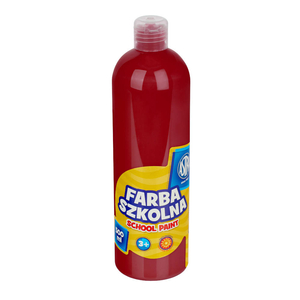 Farba plakatowa w butelce 500ml c. czerwona ASTRA
