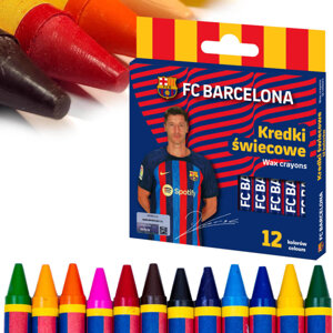 Kredki świecowe woskowe FC Barcelona 12kol ASTRA