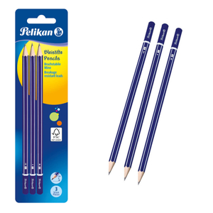 Ołówek HB / B / 2B zestaw ołówków drewnianych szkolnych 3szt PELIKAN