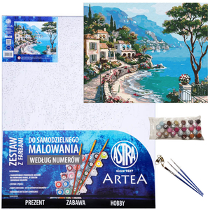 Zestaw malowanie po numerach z ramą i farbami Włoskie wakacje 40x50cm ASTRA