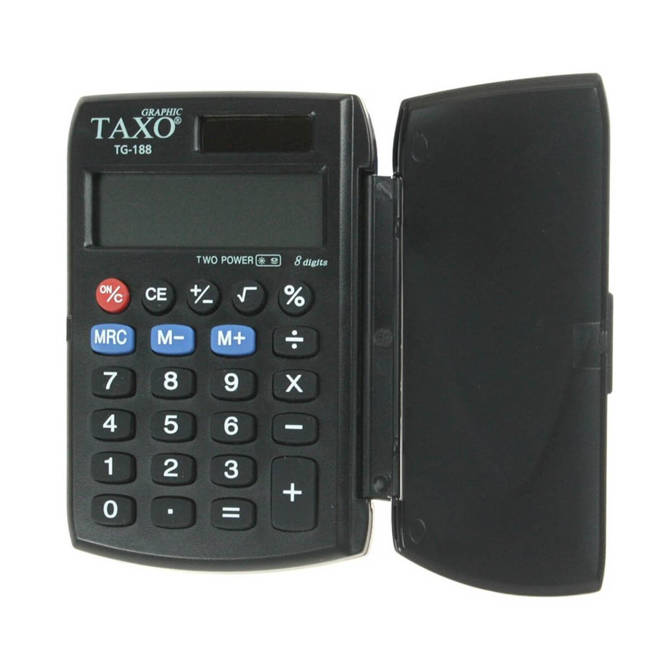 Kalkulator kieszonkowy 8 cyfr 96x63cm TAXO