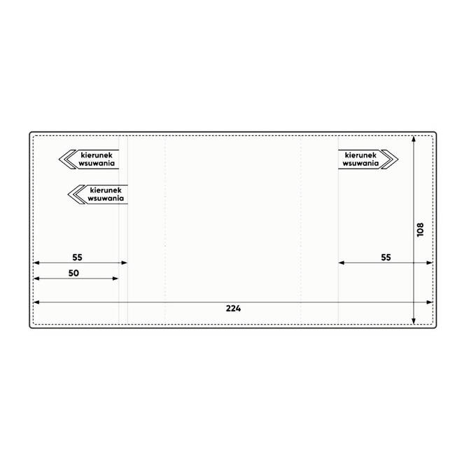 Okładka PCV etui na dowód rejestracyjny przezroczysta 120μm 108x224mm 