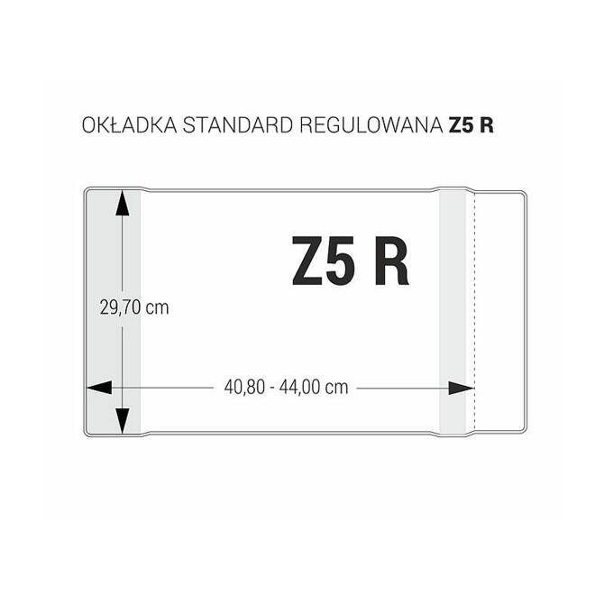 Okładka Z5R regulowana 29,7cm x 40,8-44cm przezroczysta krystaliczna