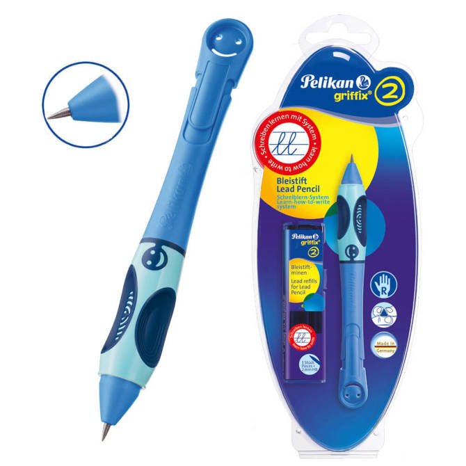 Ołówek Griffix 2 Praworęczny + 3 wkłady PELIKAN
