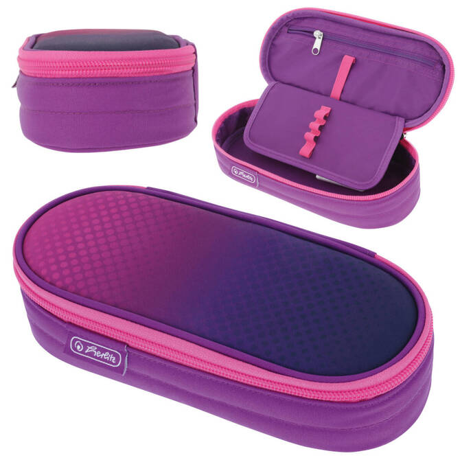 Piórnik szkolny kosmetyczka etui młodzieżowy Pink/Purple HERLITZ