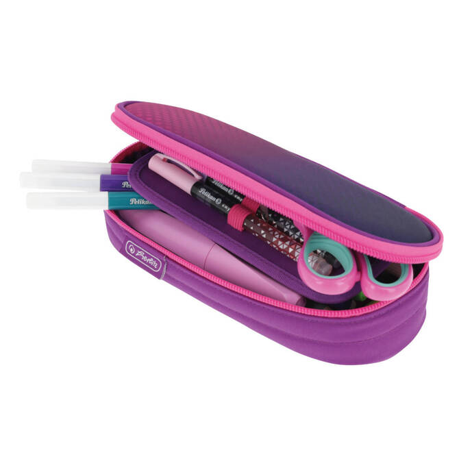 Piórnik szkolny kosmetyczka etui młodzieżowy Pink/Purple HERLITZ