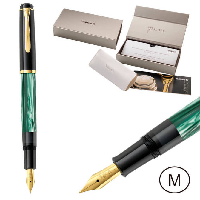 Pióro wieczne Classic M200 M Green Marbled PELIKAN