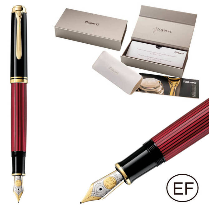 Pióro wieczne Souverän M800 EF Black-Red na prezent premium PELIKAN