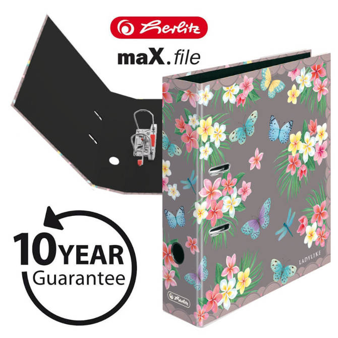 Segregator A4 8cm maX.file Butterfly HERLITZ 10szt