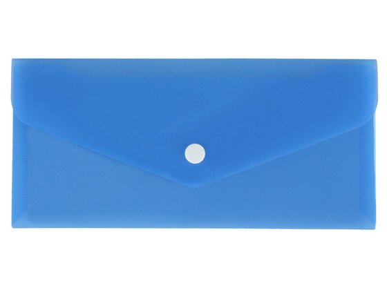 Teczka koperta na zatrzask DL 21x11 PP niebieska