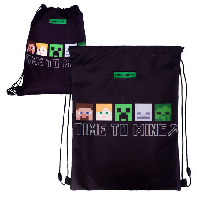 Worek plecak na buty obuwie kapcie Minecraft 33x44cm ASTRA