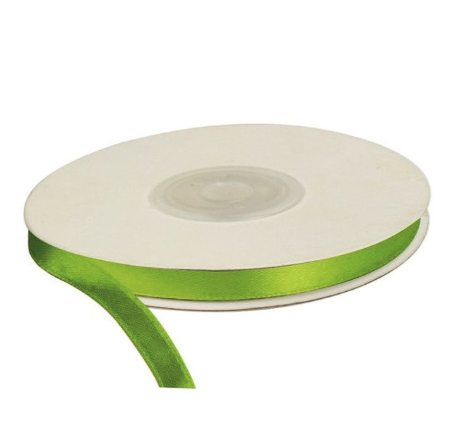 Wstążka zielona jasna 25m dł x 6mm szer, CRAFT-FUN