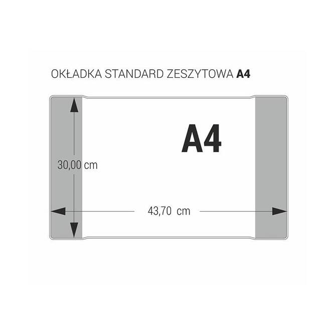 Zestaw okładka A4 na zeszyt książkę przezroczysta krystaliczna 25szt