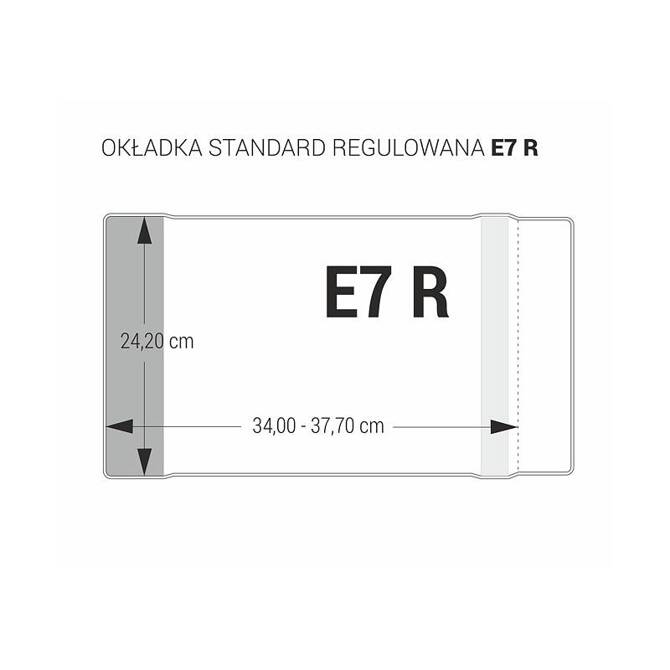 Zestaw okładka E7R regulowana 24,2cm x 33,5-37cm przezr krystaliczna 25szt