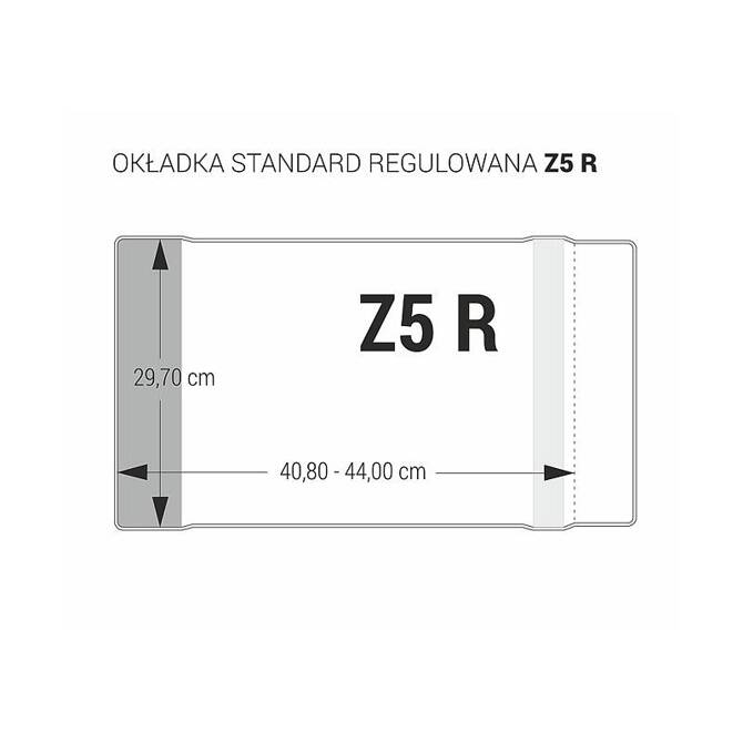 Zestaw okładka Z5R regulowana 29,7cm x 40,8-44cm przezr krystaliczna 10szt