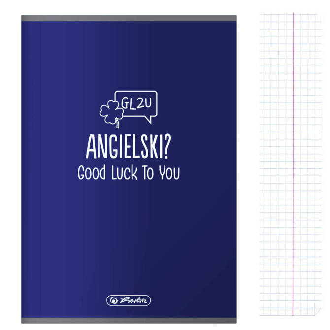 Zeszyt A5 60k kratka angielski przedmiotowy soft touch HERLITZ