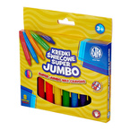 Kredki świecowe JUMBO woskowe grube 8 kol ASTRA