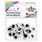 Oczy ruchome 15x20mm samoprzylepne 20szt,CRAFT-FUN