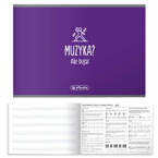 Poziomy zeszyt A5 16k muzyki nut przedmiotowy soft touch HERLITZ