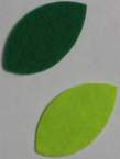 Zielone liście, naklejki filcowe 50szt, CRAFT-FUN